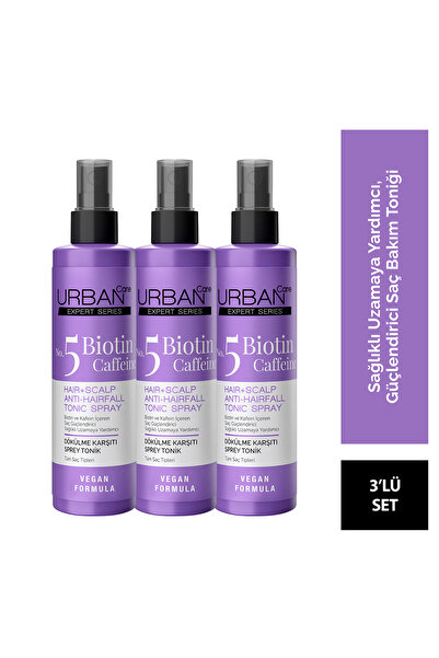Urban Care Expert Biotin ve Kafein Dökülme Karşıtı Tonik Seti 3x200ml Set-vegan