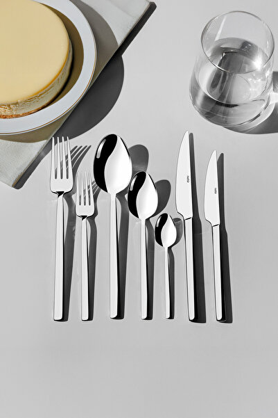 Nehir Dalyan Plain 12 Person 89 Piece Fork Spoon Knife Set