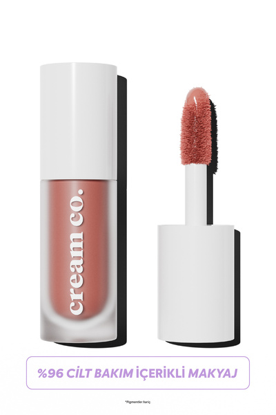 Cream Co. Allık Ruj Göz Farı Glow Tint Soft Mocha | Nemlendirici Makyaj | 504 Nude | Hyaluronik Asit Peptit