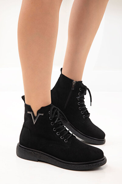 SOHO Siyah Süet Kadın Bot & Bootie 21141
