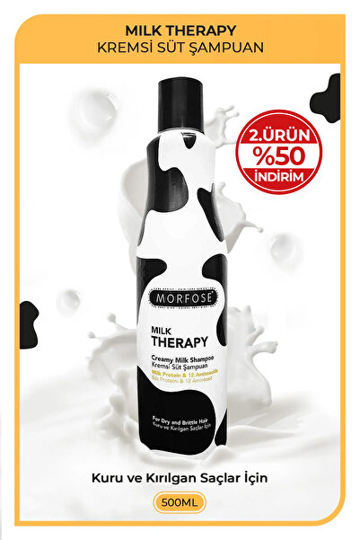 Morfose Milk Therapy Şampuan 500 ml - Süt Proteinli, Onarıcı, Besleyici Etki