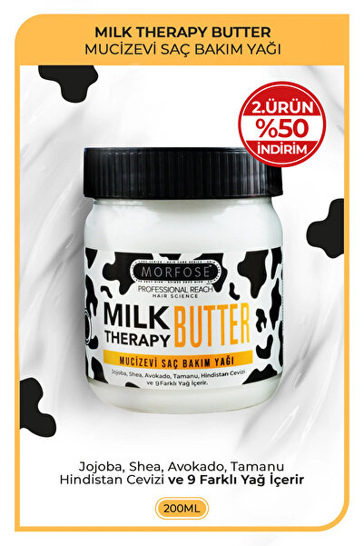 Morfose Milk Therapy Butter Oil Mucizevi Saç Bakım Yağı 200 ml - Besleyici, Onarıcı