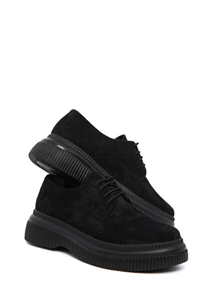 SOHO Черни дамски мокасини от велур 21144