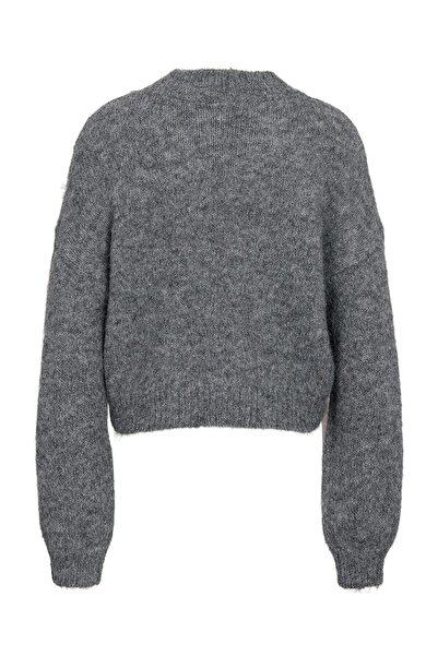 Noisy May NMSUTTON Λατζέτα με λαιμόκοψη σε σχήμα Ο, πλεκτή με δαντέλα, μπροστά