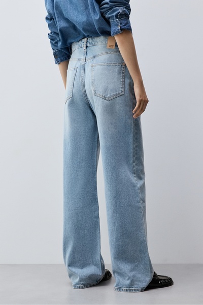 LEFTIES Γυναικεία τζιν με φαρδιά πόδια