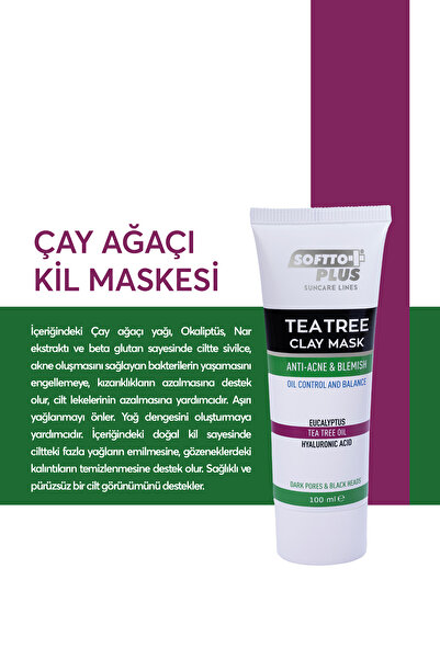 Softto Plus Çay Ağacı Kil Maskesi 100 ml
