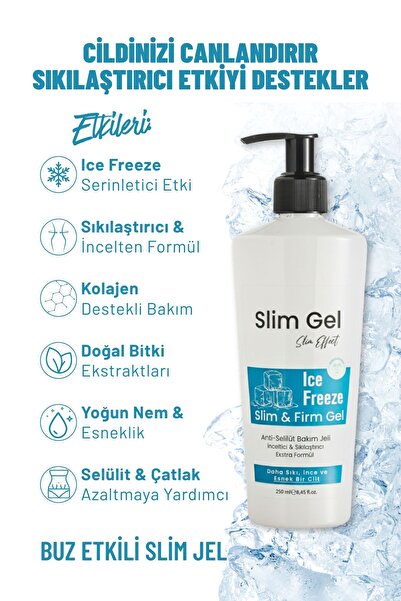 SLİM GEL Selülit ve Çatlak Karşıtı Bölgesel İncelme ve Sıkılaştırıcı Buz İce ...
