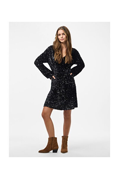 PIECES Pckam Ls V-Neck New Dress Jrs Bc