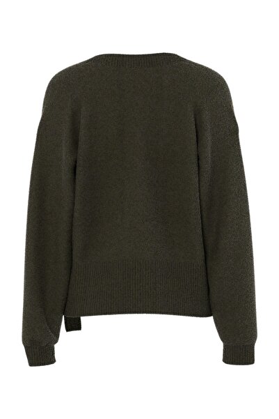 PIECES PCMALOU LS WRAP KNIT STRICKJACKE NOOS BC