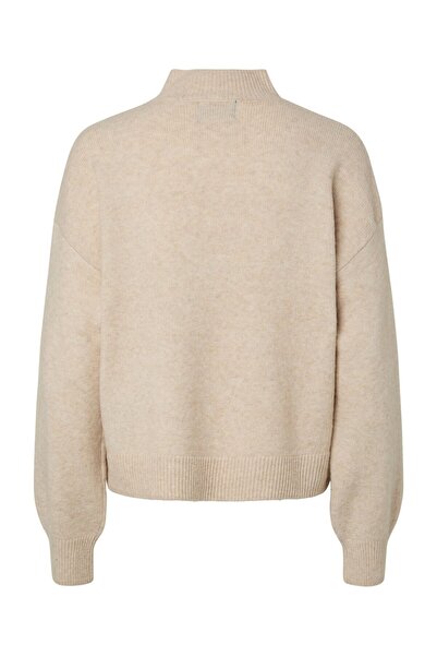 PIECES Pcmalou Ls High Neck Knit Pwp Bc