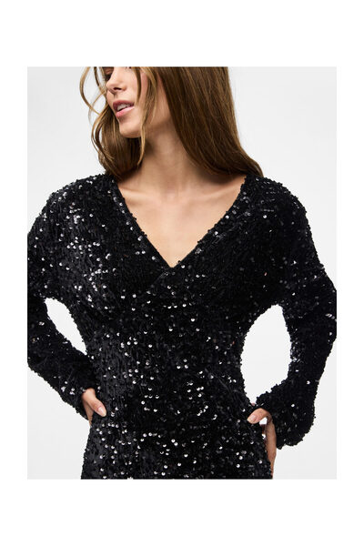 PIECES Pckam Ls V-Neck New Dress Jrs Bc