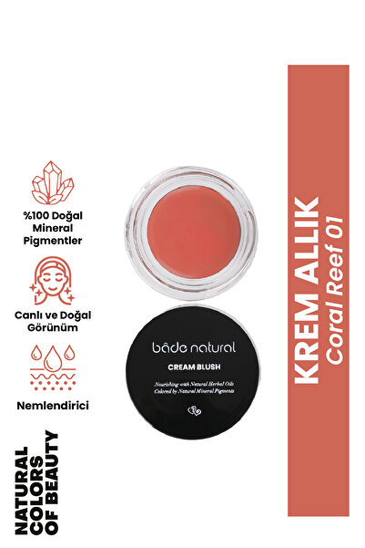Bade Natural Krem Allık Coral Reef 01 %100 Doğal