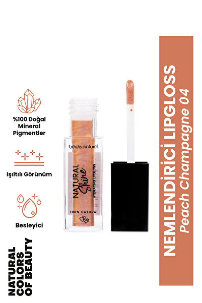 Bade Natural Nemlendirici Lipgloss Peach Champagne 04 Dudak Parlatıcısı %100 ...