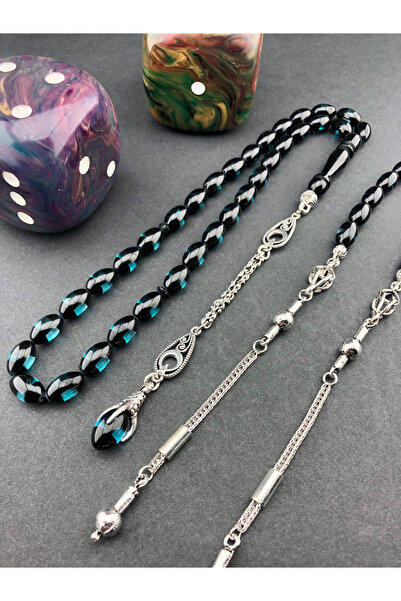 KEHRİBARGRAM Sürmeli Kehribar Tesbih Ve Zaza Seti