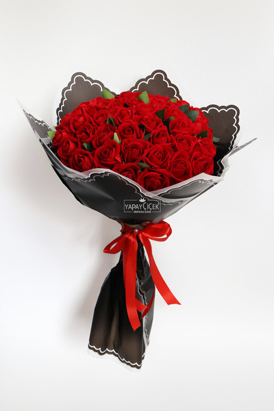 Yapay Çiçek Deposu Yapay 41li Amorvie Gül Sevgili Özel Gün İsteme Kırmızı Gül...
