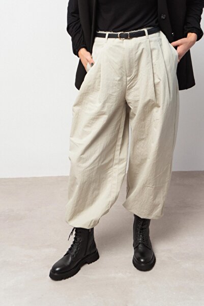 NİŞANTAŞI SHOES Tempest Siyah Hakiki Deri Topuklu Bağcıklı Kadın Postal