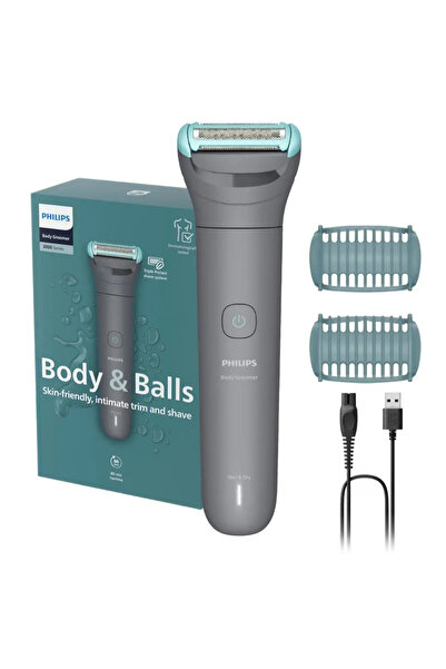 Philips Body shaver and trimmer with hypoallergenic metal foil BG3480/15, USB charging cable