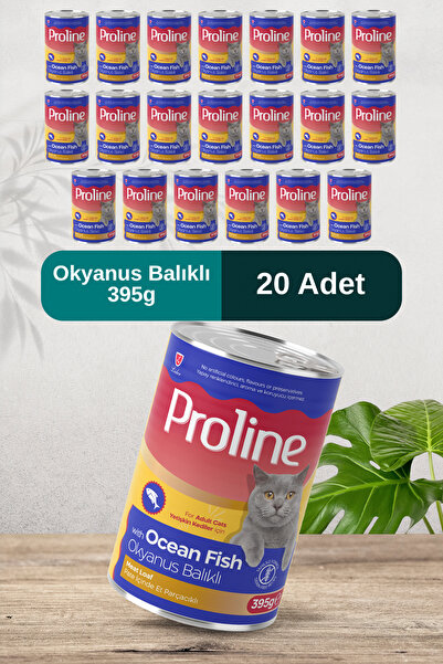 Proline Okyanus Balıklı Pate İçinde Et Parçacıklı  Kedi Konservesi 395g x 20 ...