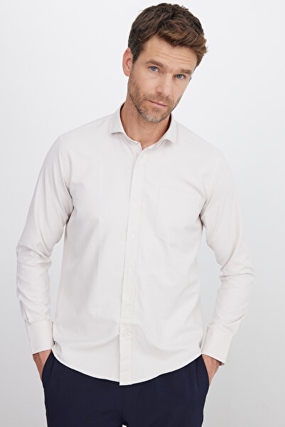 Tudors Чоловічі гольфи класичного крою з бавовни з легкою посадкою Armur кам'яного кольору Сорочка