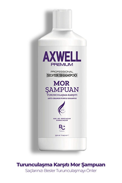 AXWELL PREMIUM Professionel Silver Shampoo (TURUNCULAŞMA KARŞITI MOR ŞAMPUAN) 330ml