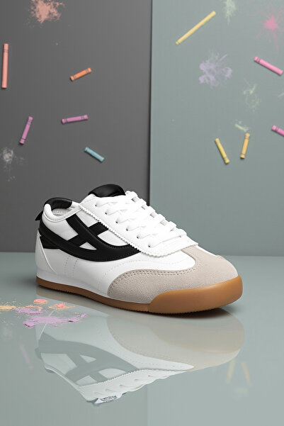 DARK SEER DS Meepo Beyaz Siyah Çocuk Sneaker Günlük Spor Ayakkabı