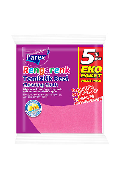 Parex Rengarenk Temizlik Bezi 5'li