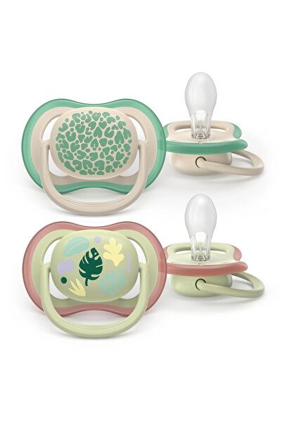 Philips Avent Set of 2 Philips Avent Ultra Air pacifiers SCF087/17, orthodontic, BPA-free, 6-18 months, colored