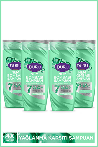 Duru Nem Bombası Yağlanma Eğilimli Saçlar İçin Arındırıcı ve Hacim Verici Şampuan 4x400 Ml