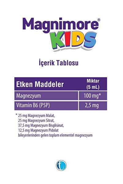 Magnimore Kids Magnesium 200 ml Pidolat Bisglycinat Citrate Malate Vitamin B6 (P5P)