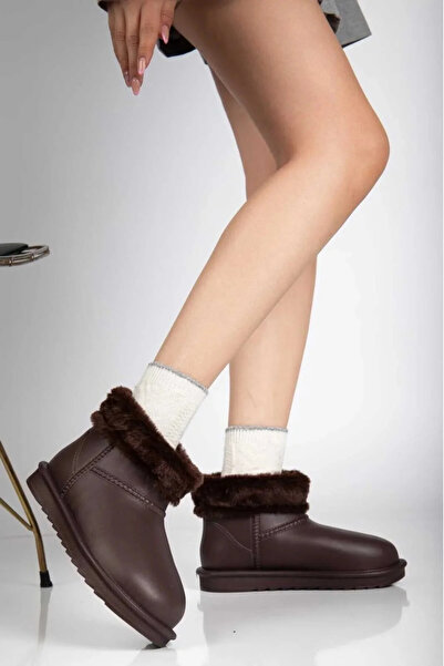 MİYA Kadın Su Geçirmez İçi Kürklü Yumuşak Rahat Comfort Tabanlı Yağmur Kar Botu Kış Bahar Günlük Kaymaz