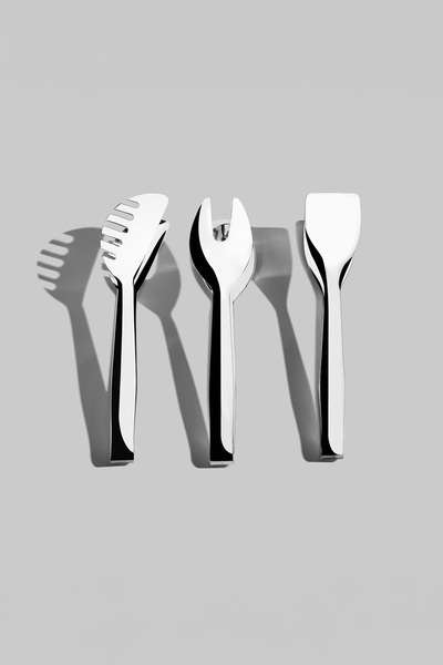 Nehir 3 Piece Stainless Steel Tongs Set