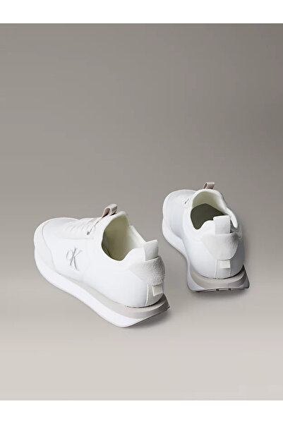 Calvin Klein Calvin Klein Pantofi sport retro running albi pentru femei, cu model șosete Ny, model jos