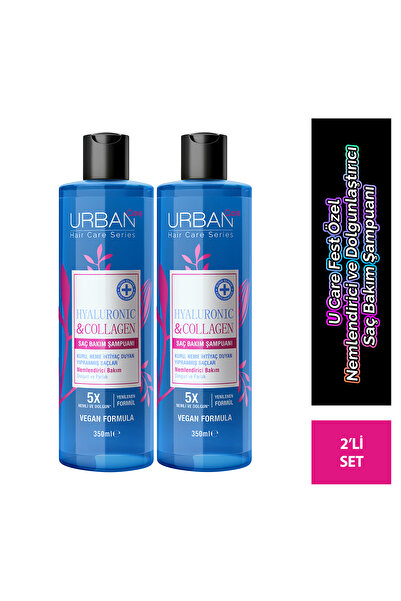 Urban Care Hyaluronic & Collagen Ekstra Dolgunlaştırıcı Saç Bakım Şampuanı-350 ml-vegan x2