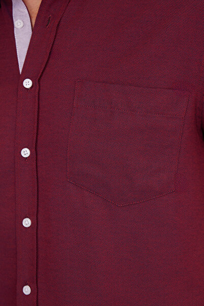 Tudors Men's Regular Fit Classic Cut Button Collar Cotton Easy Ironing Oxford Solid Shirt