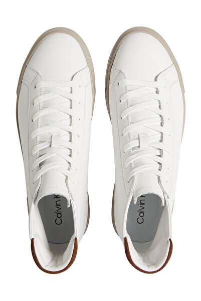 Calvin Klein Kožené boty s poloviční podrážkou a šněrováním