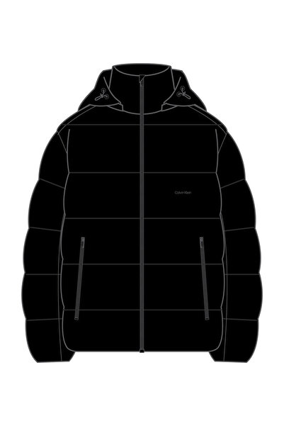 Calvin Klein Ls Glossy Channeled Puffer Jacket