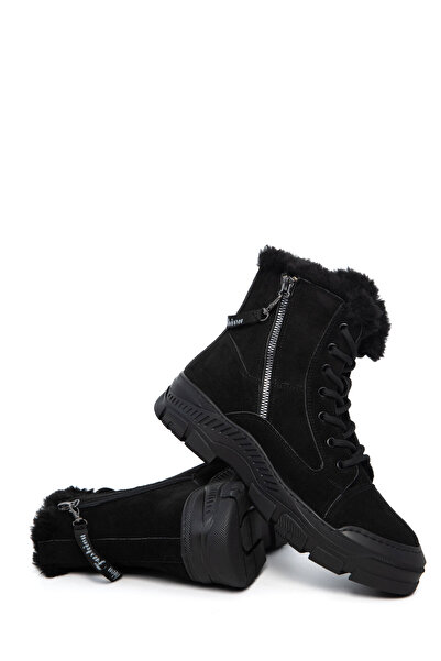 SOHO Siyah Süet Kadın Bot & Bootie 20007