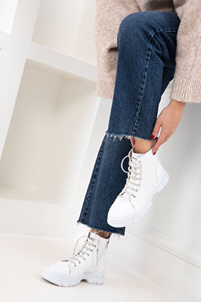 SOHO White Women's Boots & Booties 21139