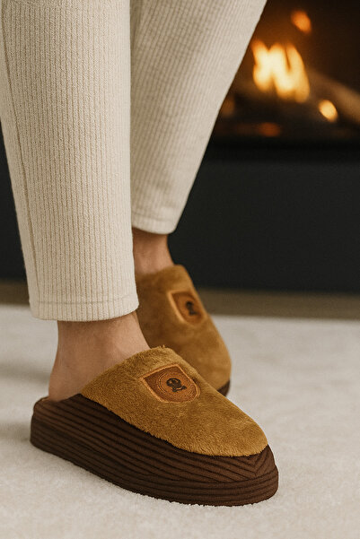 Beyond Коричневі чоловічі оксамитові тапочки BYNDKDF02