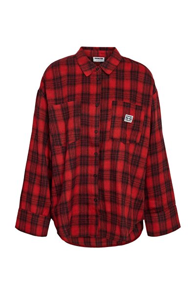 Noisy May NMFRIDA ДЪЛЪГ РЪКАВ ФЛАНЕЛОВА РИЗА WVN