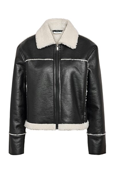 Noisy May NMSHANINA Bunda z ovčí kůže