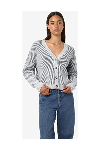 Noisy May NMDIMI L/S pletený kardigan s výstřihem do V, přední zapínání