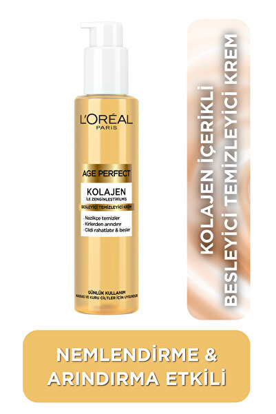 L'Oreal Paris Age Perfect Kolajen İle Zenginleştirilmiş Besleyici Temizleyici Krem