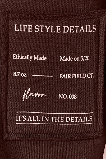 Trendyol Curve Καφέ Πλεκτό Φούτερ με Κέντημα Λεπτομέρειας Oversize/Loose Fit TBBAW24AO00018