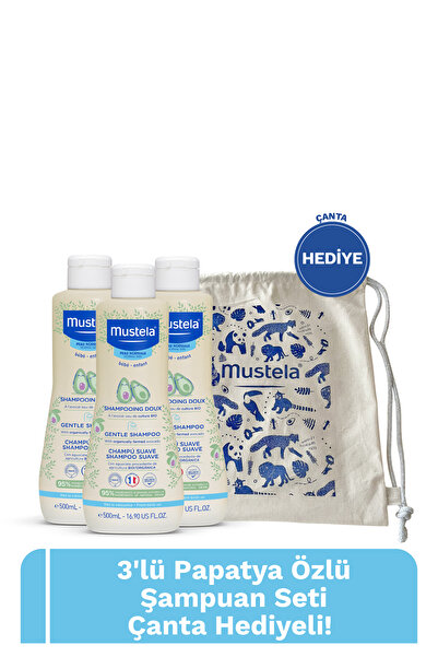 Mustela 3'lü Papatya Özlü Şampuan Seti- Çanta Hediyeli!