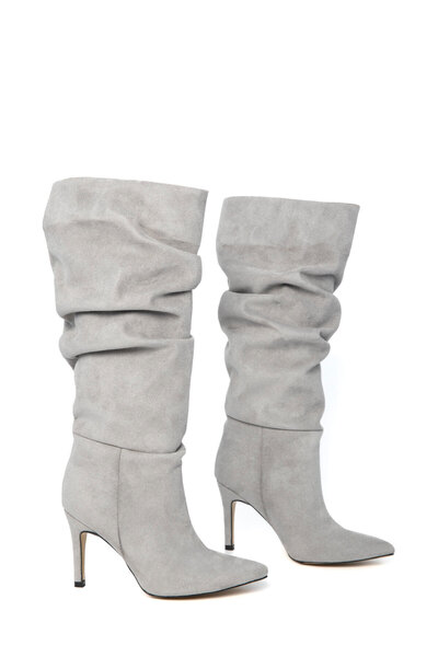 SOHO Gray Suede Women's Boots 17549