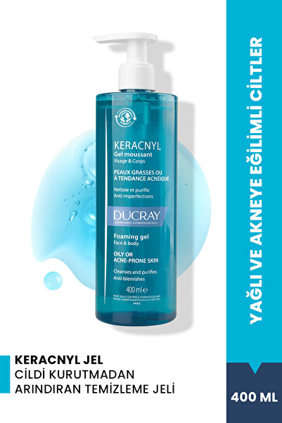Ducray Keracnyl Gel Yağlı ve Akneye Eğilimli Ciltler İçin Temizleme Jeli 400 ml