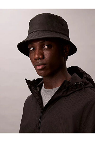 Calvin Klein Calvin Klein pánský černý ripstopový klobouk s logem a emblémem