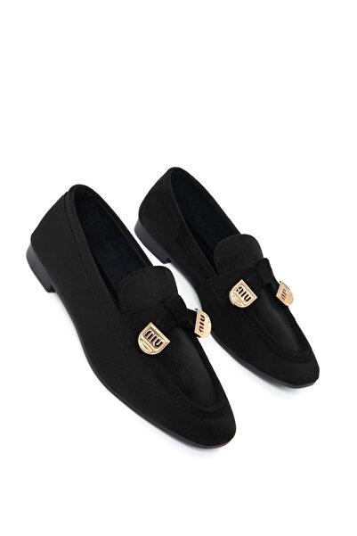 SOHO Черни дамски мокасини от велур 21162
