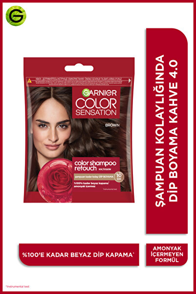 Garnier Color Shampoo Retouch Şampuan Kolaylığında Dip Boyası, Kahve 4.0